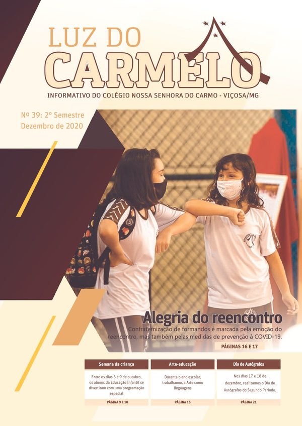 Capa do Luz do Carmelo nº 39, Dezembro de 2020