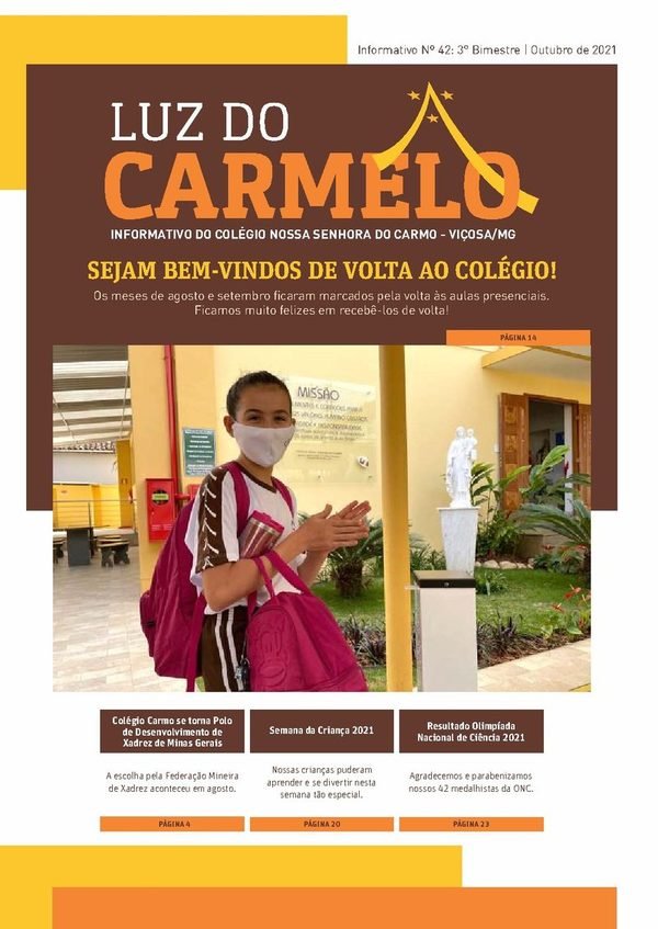 Capa do Luz do Carmelo nº 42, Outubro de 2021