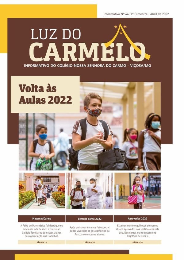 Capa do Luz do Carmelo nº 44, Abril de 2022