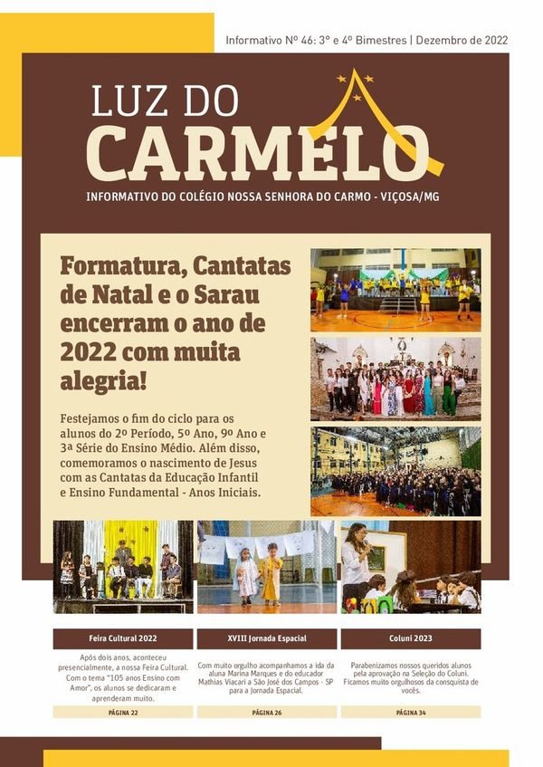 Capa do Luz do Carmelo nº 46, Dezembro de 2022