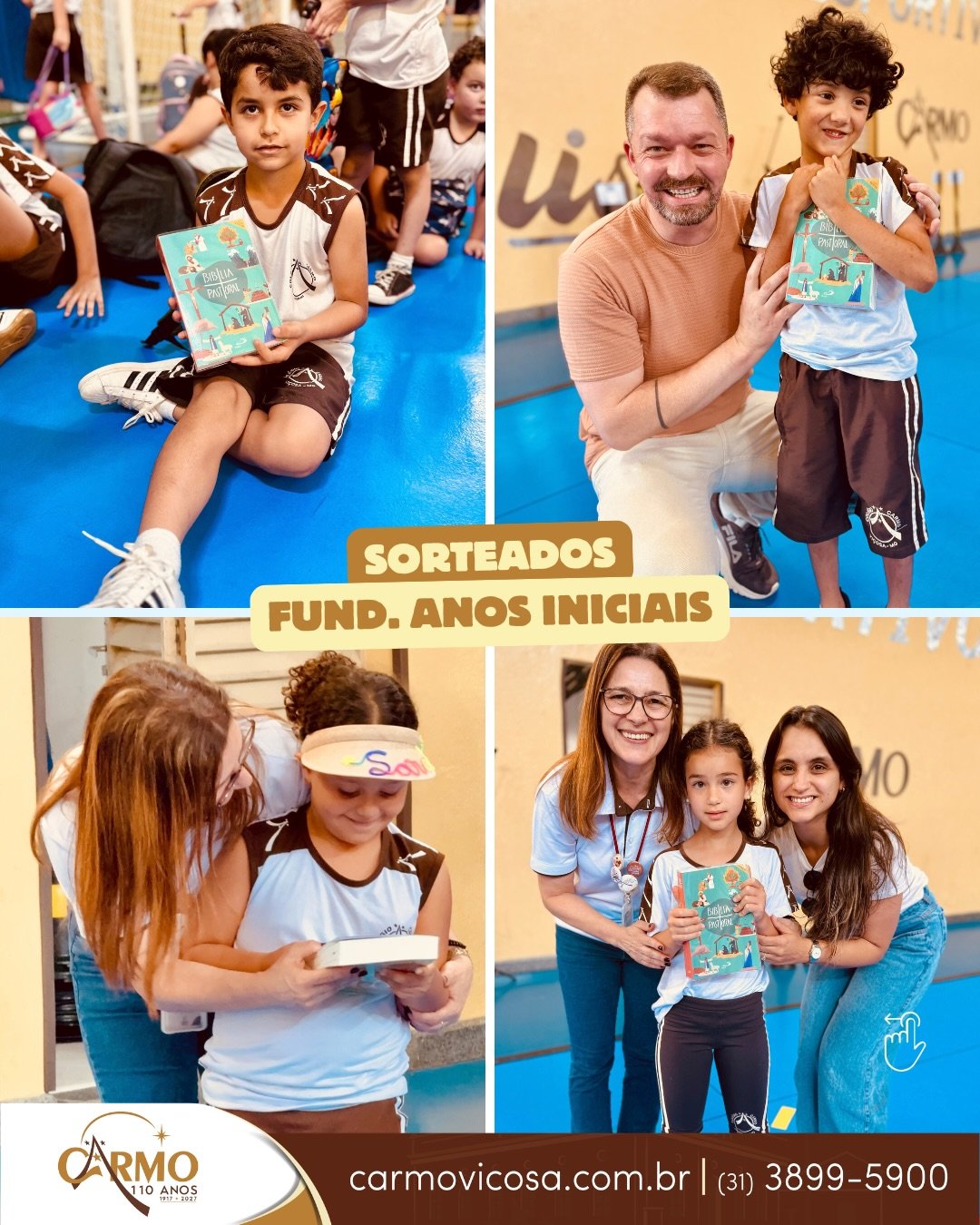 Alunos do Ensino Fundamental Anos Iniciais sorteados recebem a Bíblia